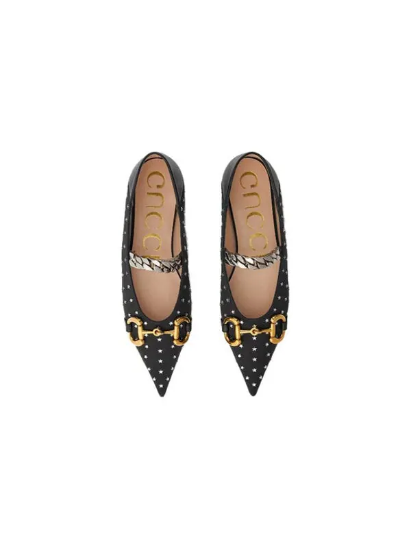 Тапочки lovelight flat ballet shoes Gucci — изображение 4 из 4, черный