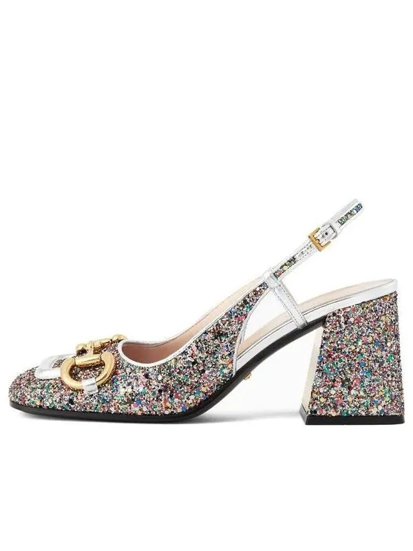 Кроссовки lovelight slingback mid-heel with horsebit Gucci — изображение 1 из 1, мульти