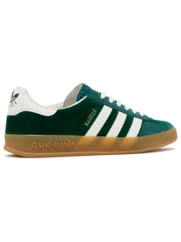 Кроссовки x adidas gazelle 'green suede' Gucci — изображение 3 из 4, зеленый/белый