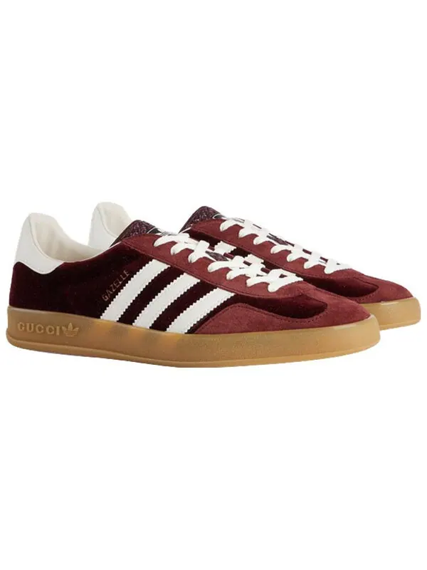 Кроссовки x gucci gazelle Adidas — изображение 3 из 4, бордовый