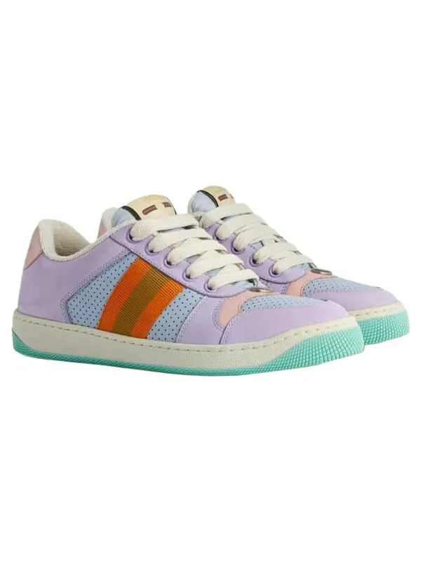 Кроссовки lovelight screener 'purple orange' Gucci — изображение 2 из 4, фиолетовый оранжевый