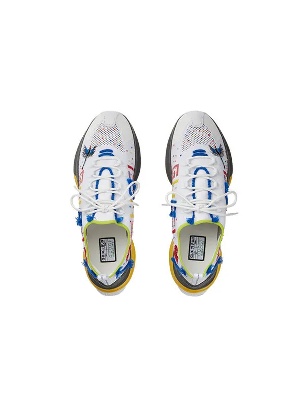Кроссовки run sneaker 'lovelight' Gucci — изображение 2 из 4, белый/синий/красный