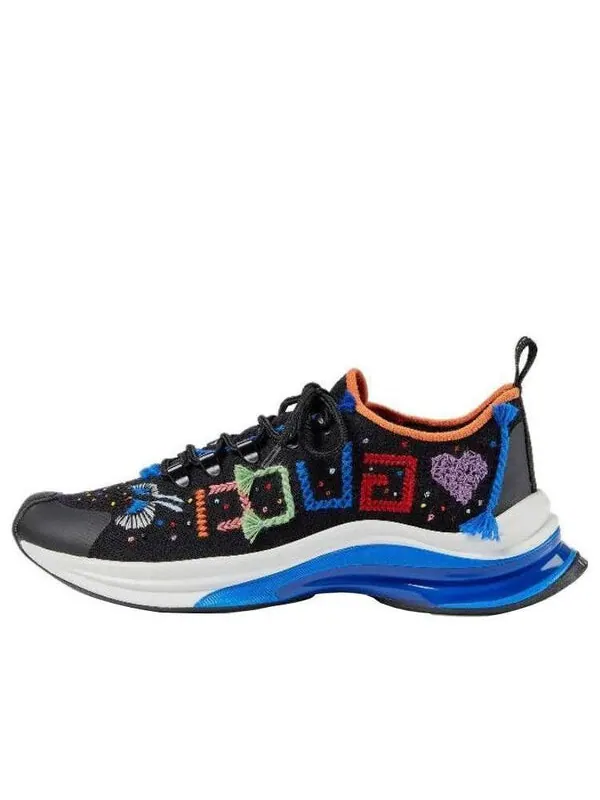 Кроссовки run sneaker 'lovelight black' Gucci — изображение 1 из 4, черный/синий