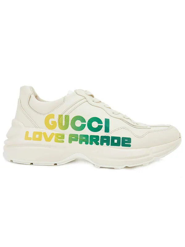Кроссовки rhyton 'love parade' Gucci — изображение 3 из 4, бежевый/мульти
