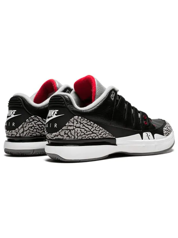 Кроссовки zoom vapor tour aj3 'black white' Nike — изображение 3 из 4, черный/серый-белый