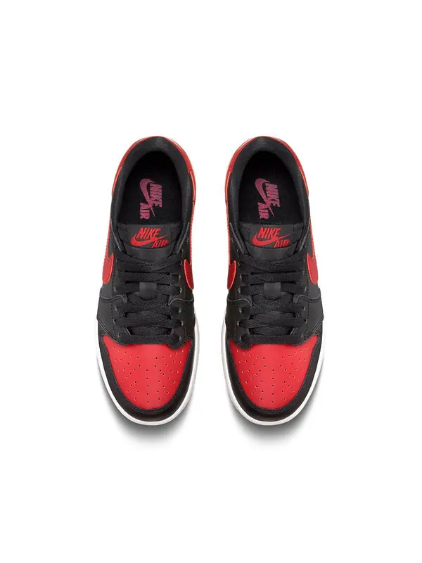 Кроссовки 1 ретро низкие og Air Jordan — изображение 3 из 4, черный/красный