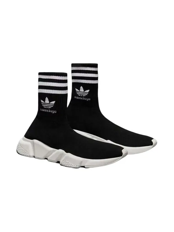Кроссовки x adidas originals speed sneakers 'black white' Balenciaga — изображение 2 из 4, черный/белый
