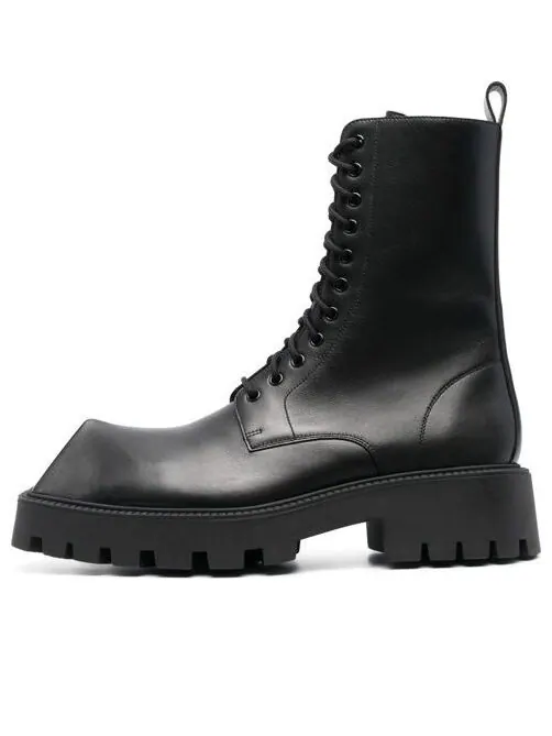 Кроссовки rhino 25mm lace up boots 'black smooth calfskin' Balenciaga — изображение 1 из 4, черный