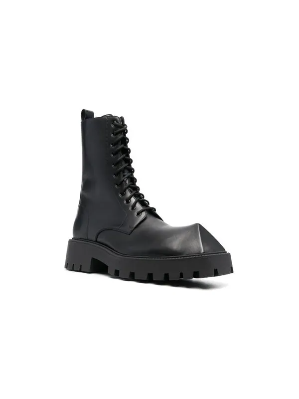 Кроссовки rhino 25mm lace up boots 'black smooth calfskin' Balenciaga — изображение 2 из 4, черный