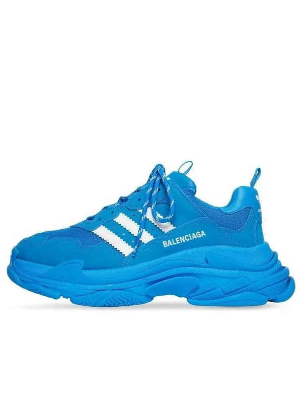 Кроссовки x adidas triple s sneakers 'blue white' Balenciaga — изображение 1 из 4, синий/белый