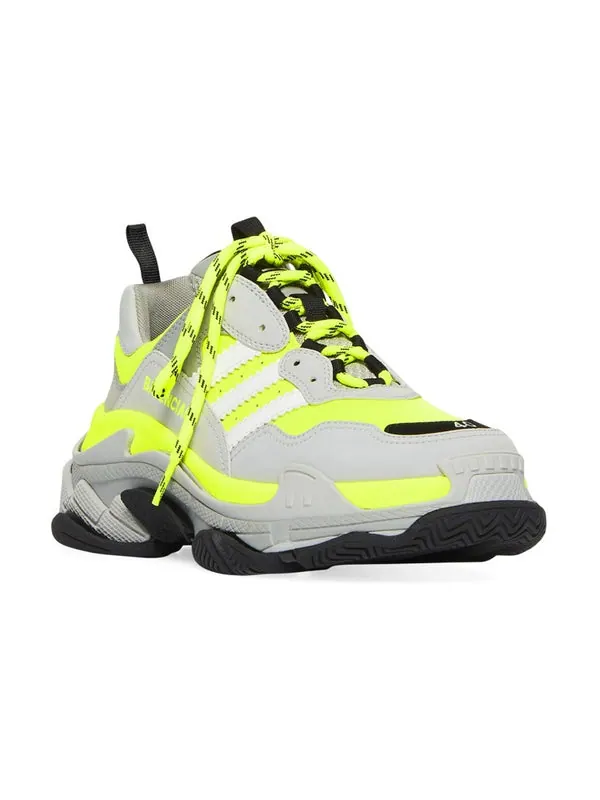Кроссовки triple s x adidas 'fluo yellow' Balenciaga — изображение 3 из 4