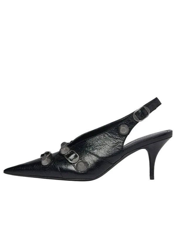 Кроссовки cagole slingback 70mm pumps 'black' Balenciaga — изображение 1 из 4, черный/серебристый