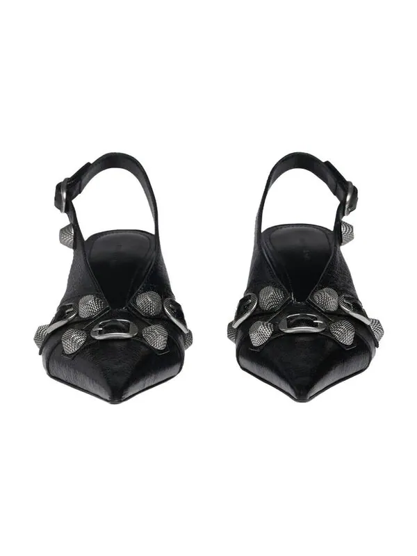 Кроссовки cagole slingback 70mm pumps 'black' Balenciaga — изображение 3 из 4, черный/серебристый