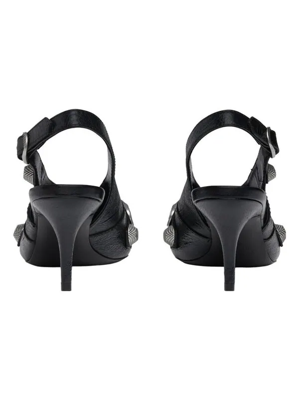 Кроссовки cagole slingback 70mm pumps 'black' Balenciaga — изображение 4 из 4, черный/серебристый
