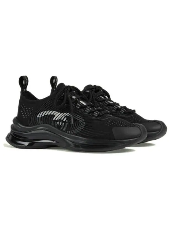 Кроссовки run sneaker 'black' Gucci — изображение 2 из 4, черный