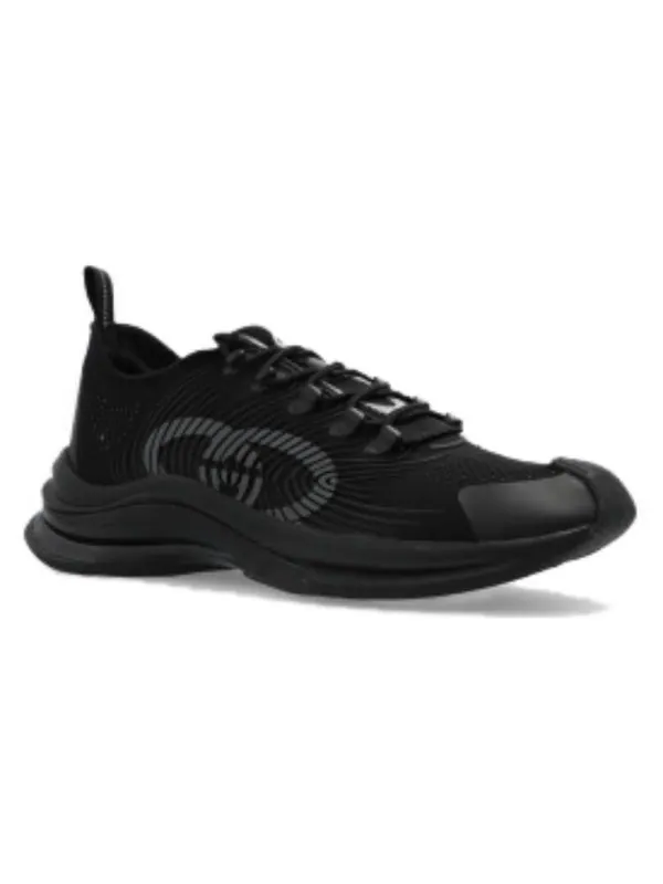 Кроссовки run sneaker 'all black' Gucci — изображение 3 из 4, черный