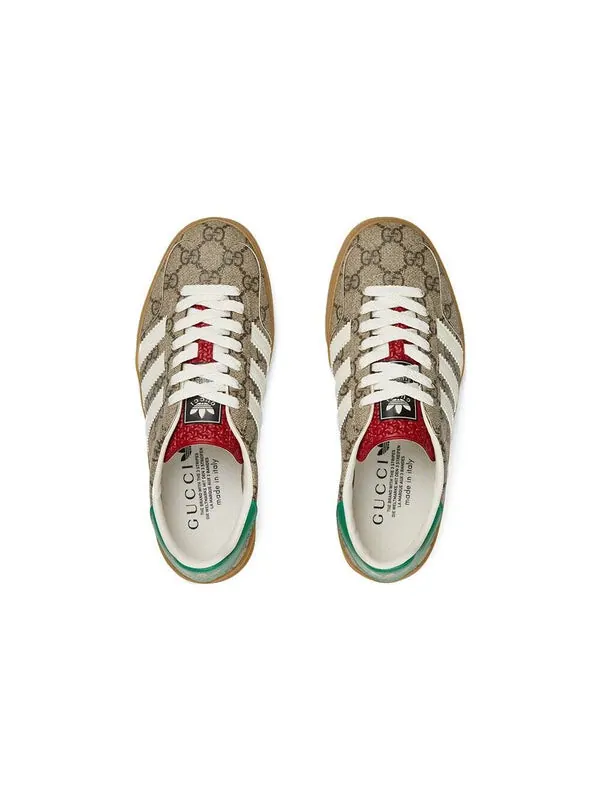 Кроссовки adidas x gazelle 'beige white' Gucci — изображение 4 из 4, бежевый/белый