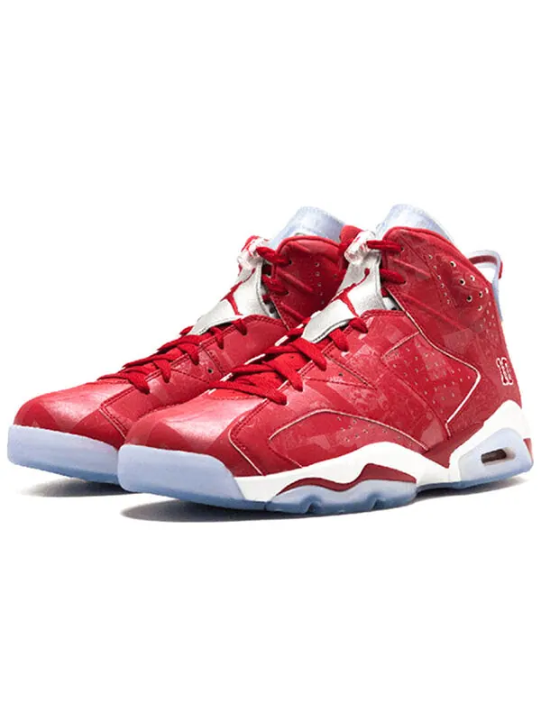 Кроссовки 6 ретро Air Jordan — изображение 3 из 4, красный/красный-белый