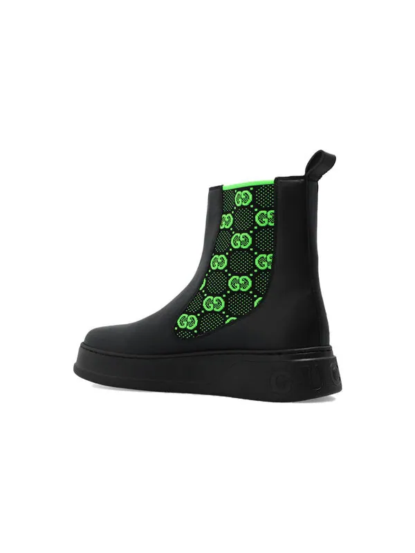 Кроссовки gg leather boot 'black' Gucci — изображение 2 из 4, черный