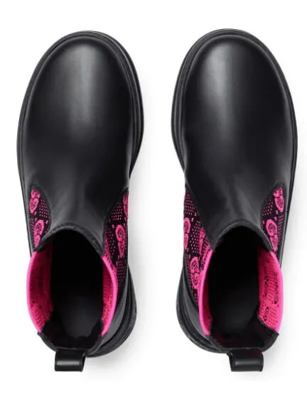 Кроссовки gg jersey boots 'black fuchsia' Gucci — изображение 3 из 4, черный/розовый