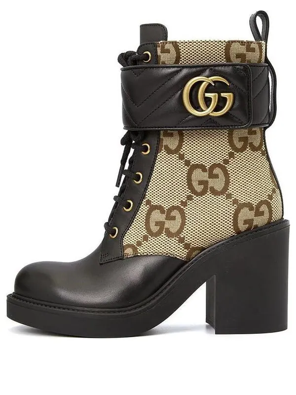 Кроссовки boot with double g 'camel ebony' Gucci — изображение 1 из 4, черный