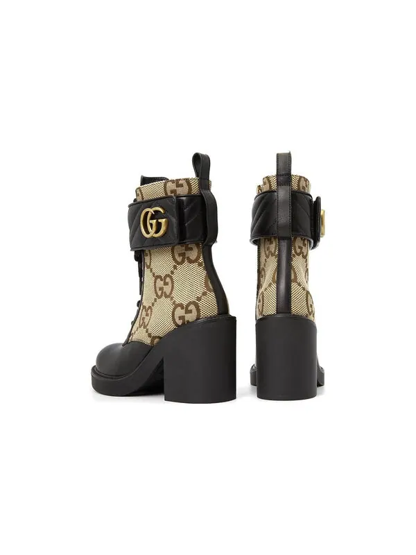 Кроссовки boot with double g 'camel ebony' Gucci — изображение 3 из 4, черный