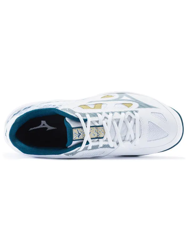 Кроссовки gate sky wide 'white turquoise' Mizuno — изображение 4 из 4, белый/синий