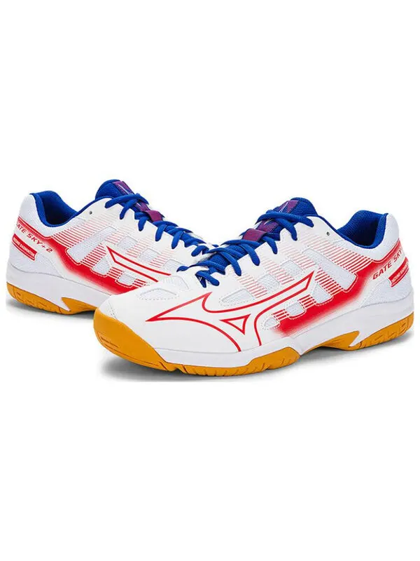 Кроссовки gate sky plus ii 'white blue orange' Mizuno — изображение 3 из 4, белый/синий/оранжевый