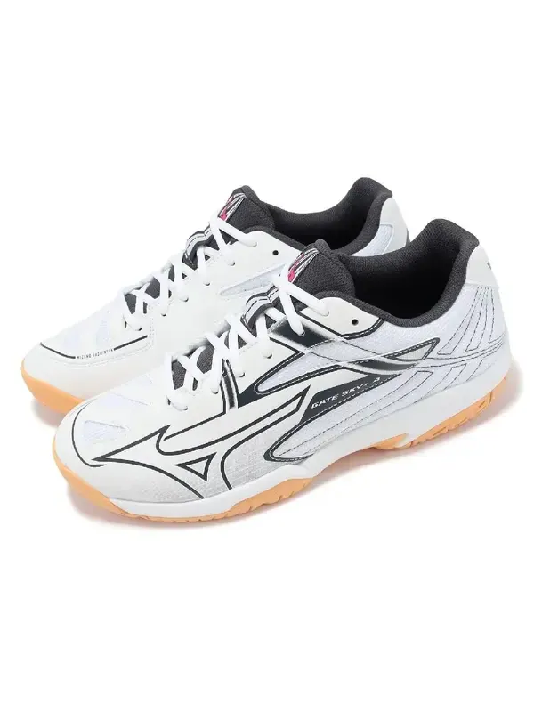 Кроссовки gate sky plus 4 'white black gum' Mizuno — изображение 4 из 4, черный/белый