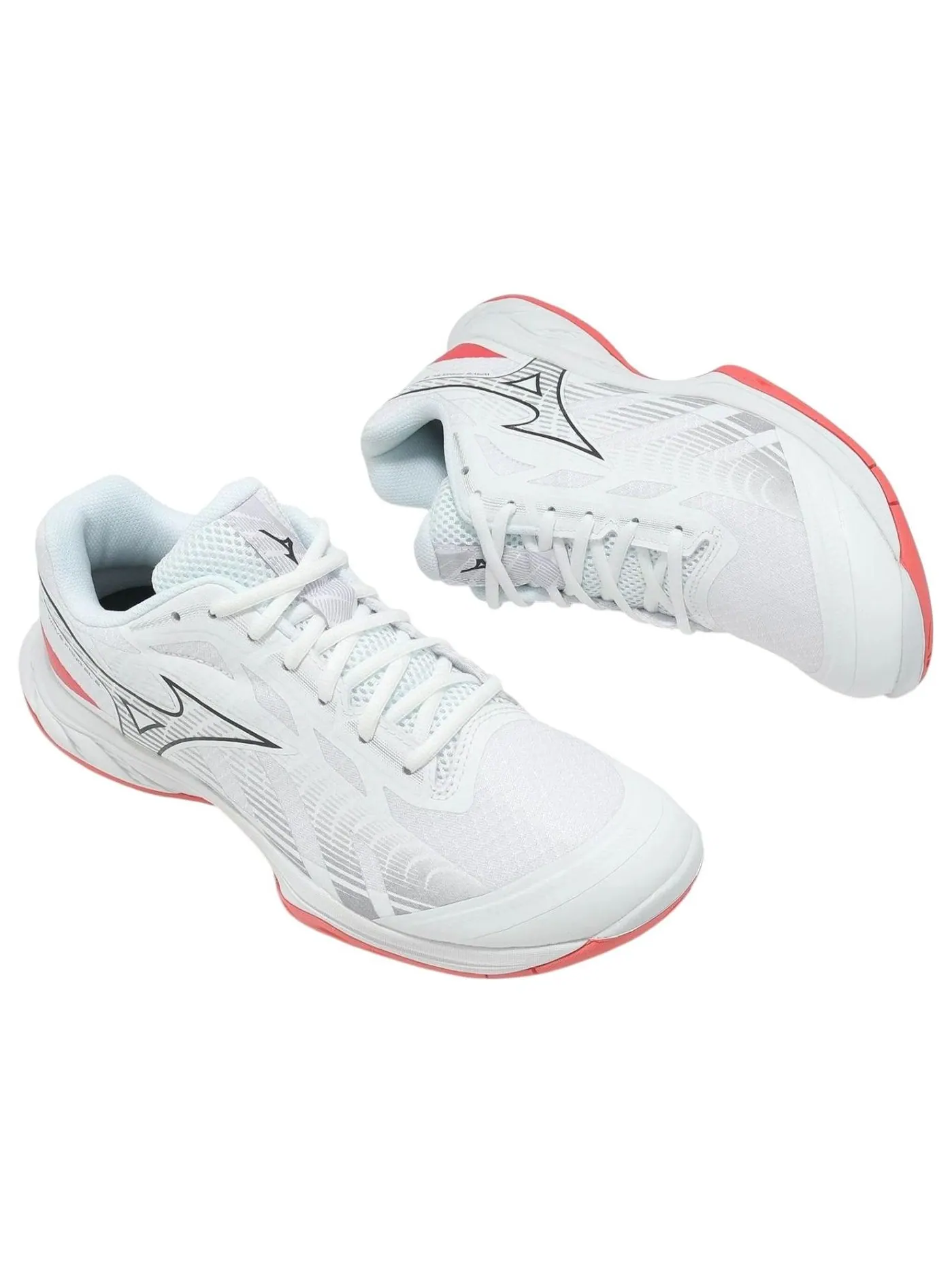 Mizuno Wave Fang EL 2 Wide 'White Coral Red' — изображение 5 из 5, белый/красный