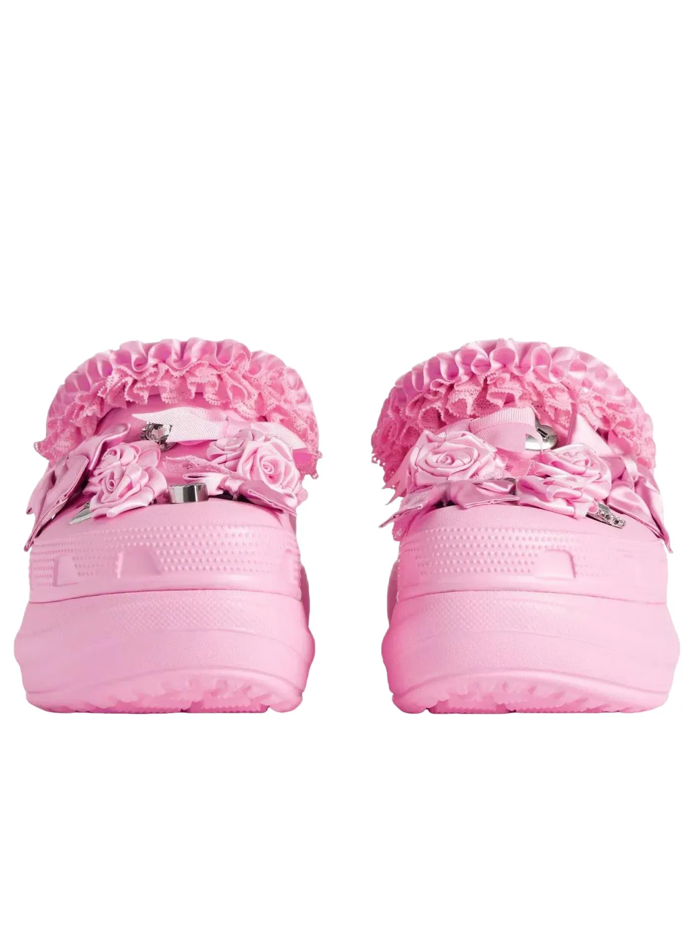 Женские тапочки-мюли Balenciaga x Crocs Mule Jibbitz — изображение 5 из 8, розовый