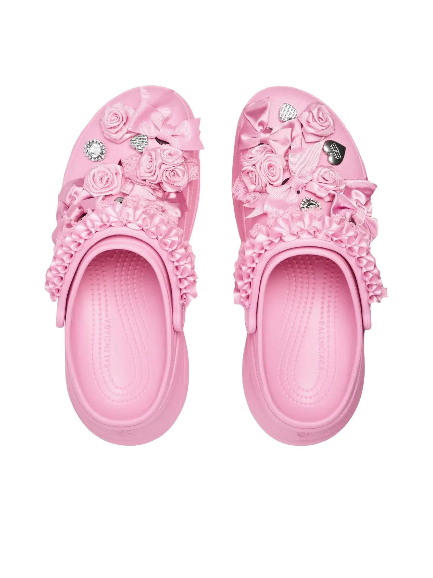 Женские тапочки-мюли Balenciaga x Crocs Mule Jibbitz — изображение 6 из 8, розовый