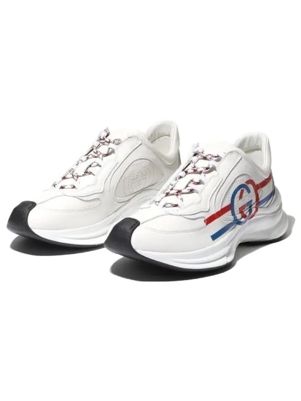 Кроссовки run sneaker 'white blue red' Gucci — изображение 3 из 4, белый/синий/красный