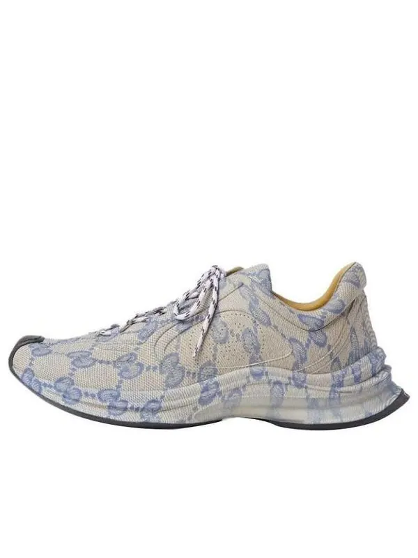 Кроссовки run sneaker 'beige blue monogram' Gucci — изображение 1 из 4, бежевый/синий