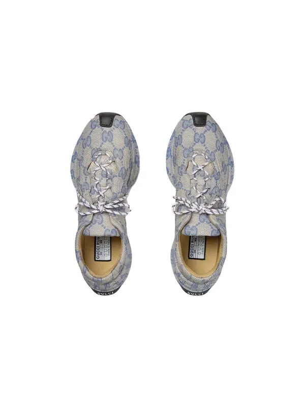 Кроссовки run sneaker 'beige blue monogram' Gucci — изображение 4 из 4, бежевый/синий