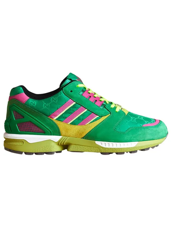 Кроссовки оригинальные gucci zx 8000 кроссовки Adidas — изображение 2 из 2, зеленый/желтый/розовый