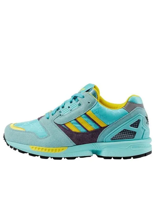 Кроссовки оригинал x gucci zx 8000 Adidas — изображение 1 из 4, синий/желтый