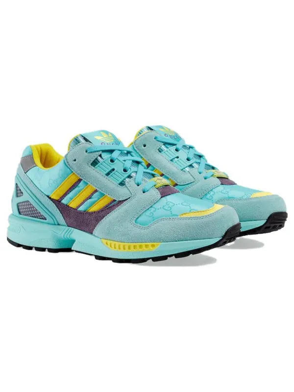 Кроссовки оригинал x gucci zx 8000 Adidas — изображение 3 из 4, синий/желтый