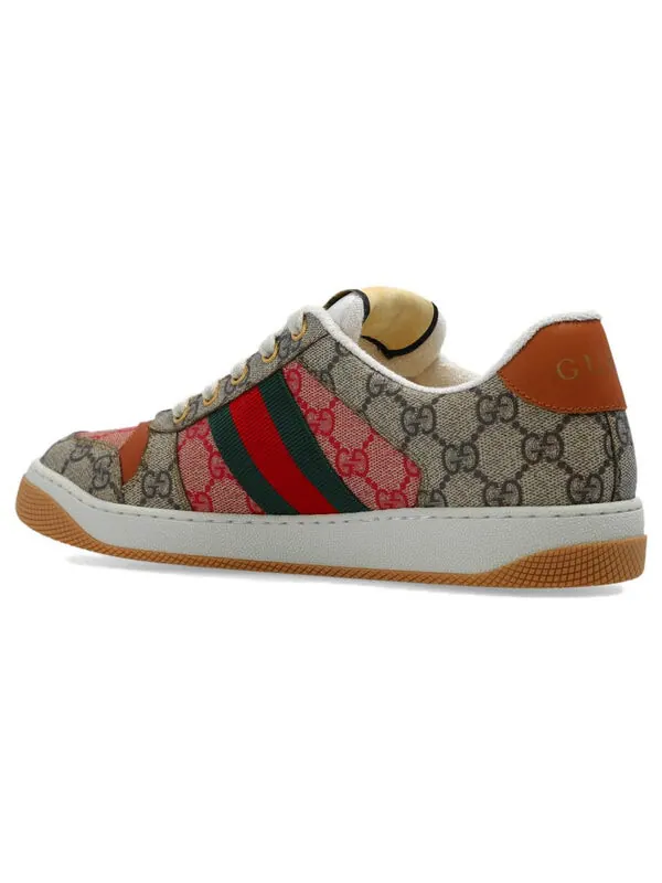 Кроссовки screener gg canvas sneakers 'hibiscus red beige' Gucci — изображение 3 из 4, красный/бежевый