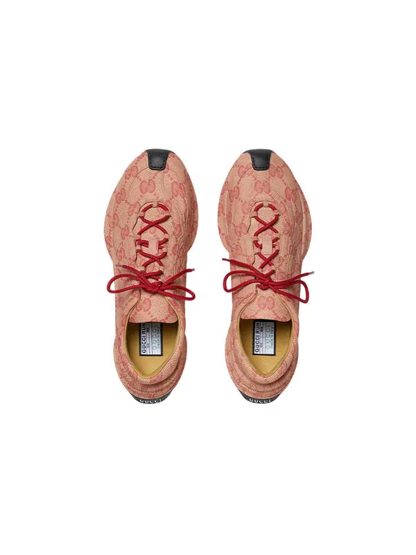 Кроссовки run sneaker 'beige hibiscus monogram' Gucci — изображение 3 из 4, бежевый/красный
