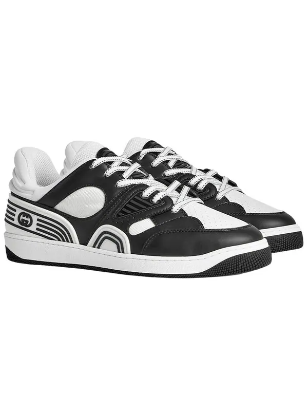 Кроссовки basket 'black white' Gucci — изображение 2 из 4, черный/белый