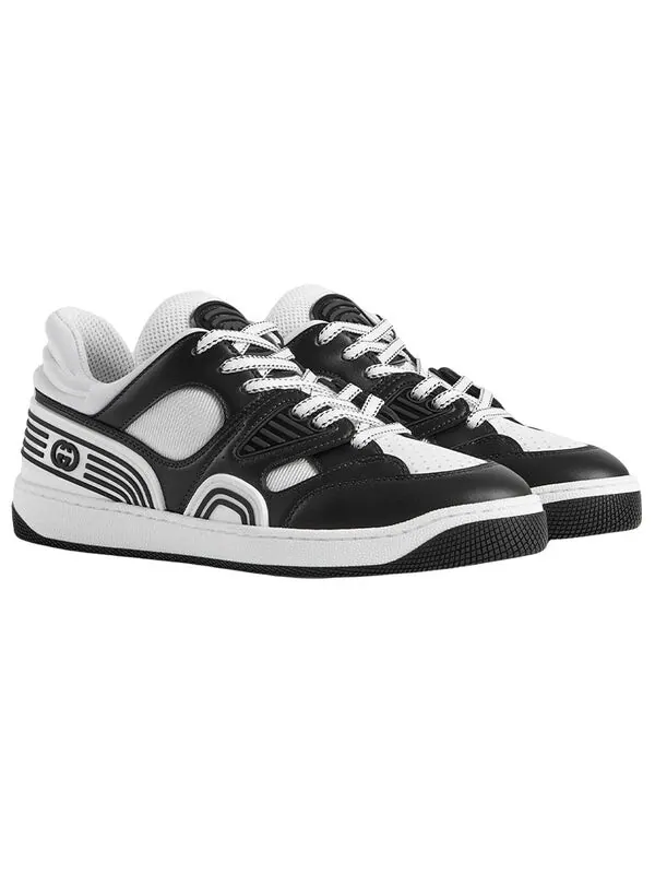 Кроссовки basket demetra sneaker 'white black' Gucci — изображение 2 из 4, черный/белый