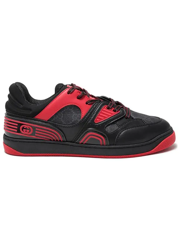 Кроссовки basket 'black red' Gucci — изображение 2 из 4, черный/красный
