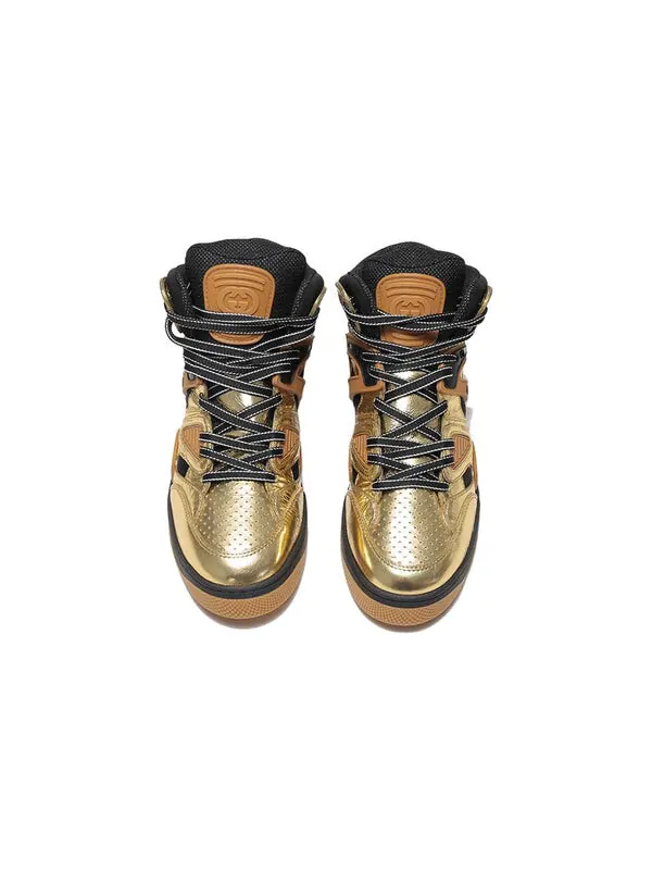 Кроссовки basket sneakers 'tan gold black' Gucci — изображение 4 из 4