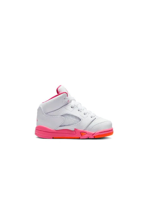 Кроссовки 5 ретро Air Jordan — изображение 2 из 4, белый/розовый