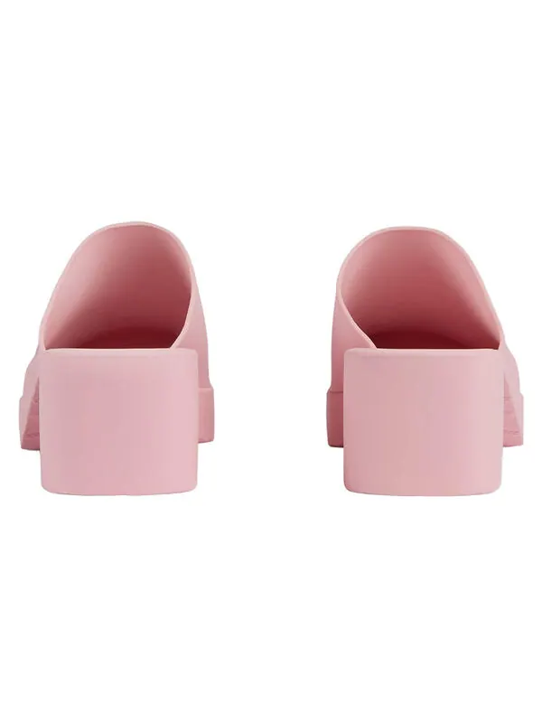 Сандалии logo rubber mule 'pink' Gucci — изображение 4 из 4, розовый