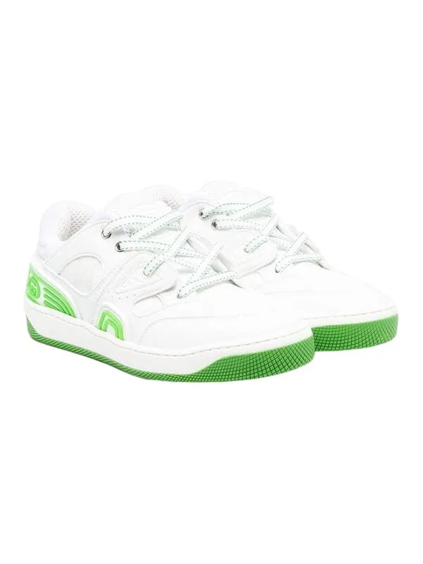 Кроссовки basket low 'white demetra green' Gucci — изображение 2 из 3, белый/зеленый