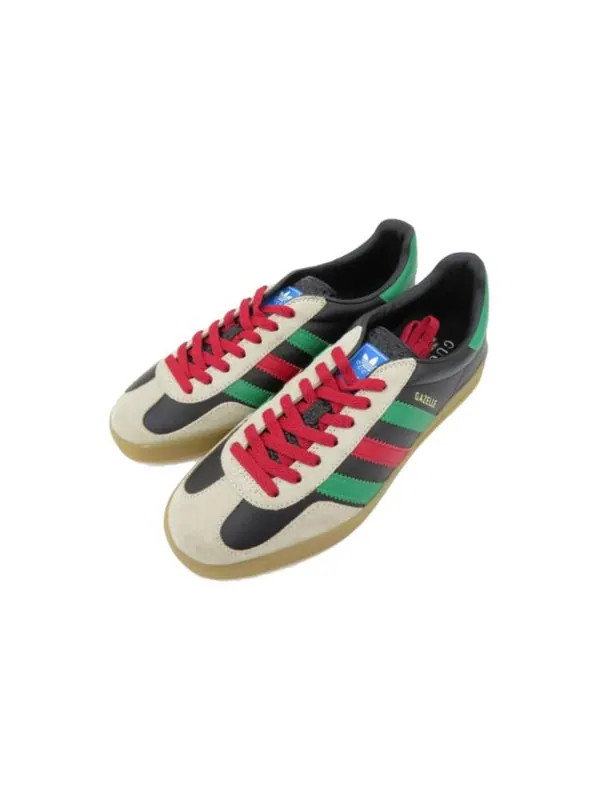Кроссовки adidas x gazelle 'black green red' Gucci — изображение 3 из 4, черный/зеленый/красный
