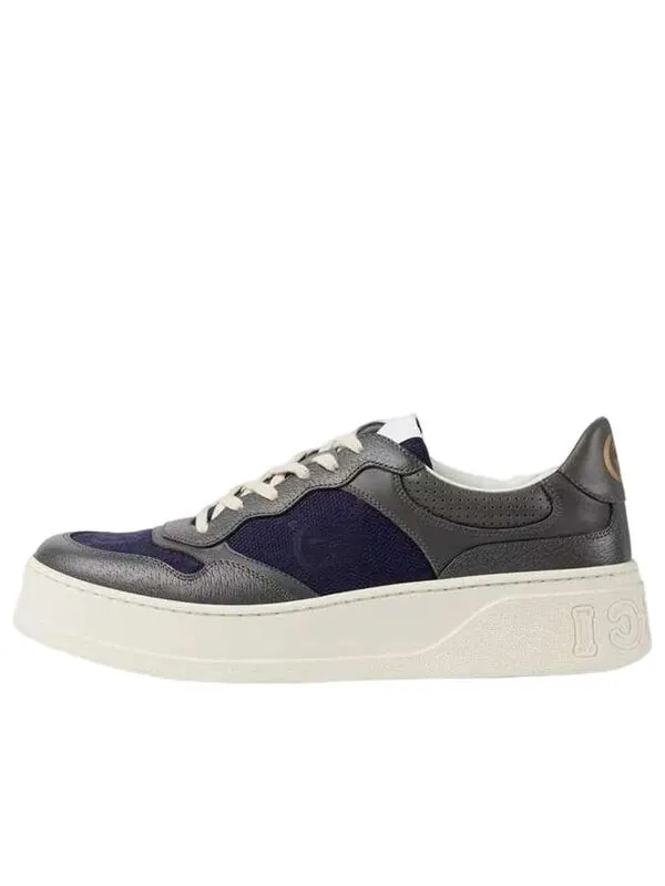 Кроссовки interlocking g lace-up sneakers 'grey blue' Gucci — изображение 1 из 4, серый/синий