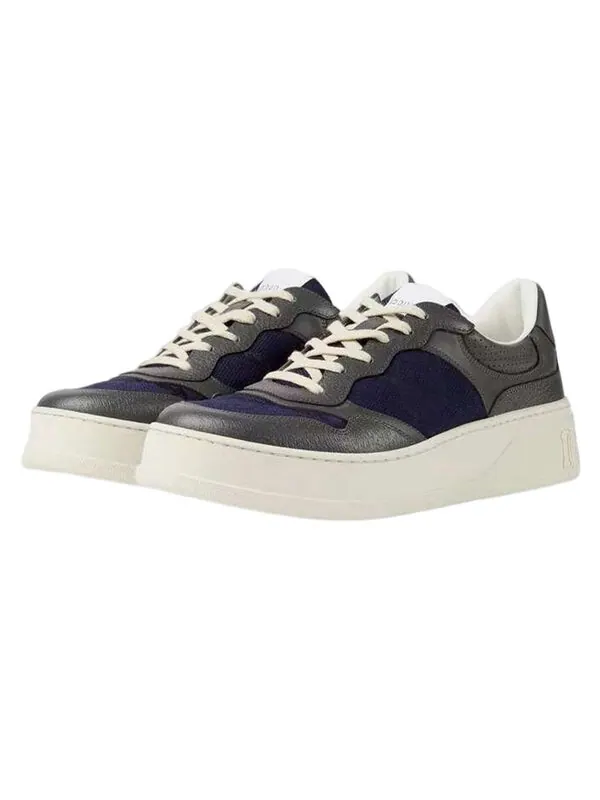 Кроссовки interlocking g lace-up sneakers 'grey blue' Gucci — изображение 2 из 4, серый/синий